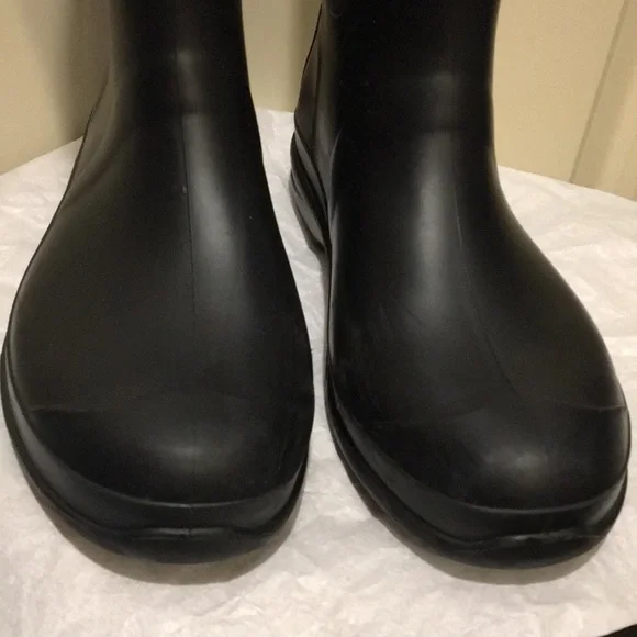 Kamik womens slip in rain boots tall side buckle size 9 black - Picture 7 of 13